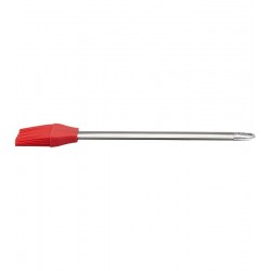 Pincel De Silicone 25,5cm Vermelho Com Cabo Inox Mimo Style